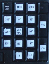 Numpad for course selection